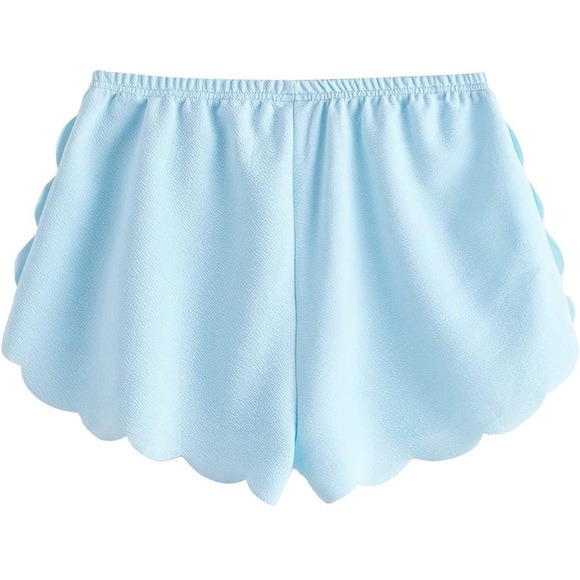 NWT 2pc SET🌹 SS20 Long Stem Roses Silk Tunic Blouse Matching Shorts -Cornflower - Picture 2 of 15